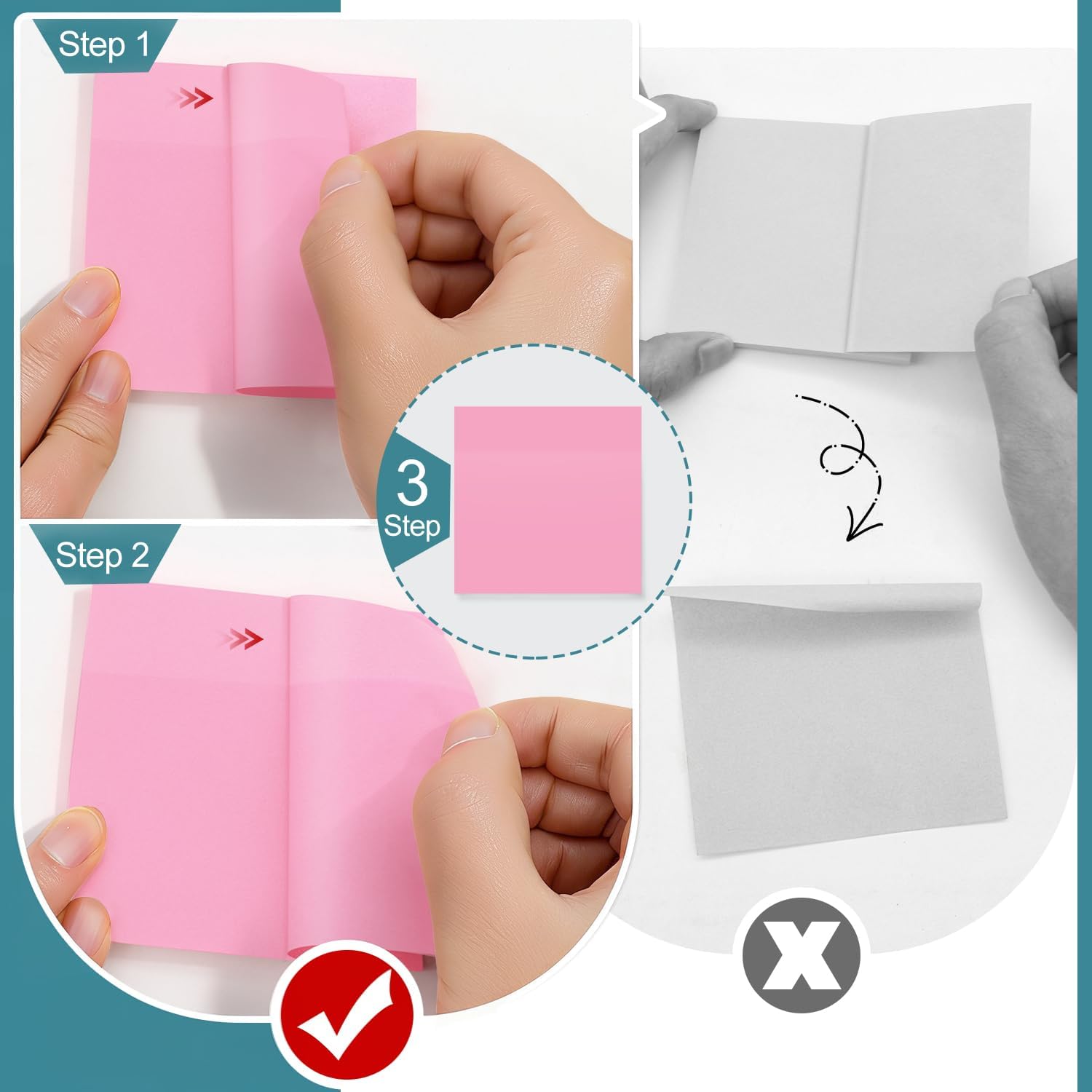 27 Pack of 3x3 Inch Sticky Notes Self-Stick Memo Pads - 1620 Sheets in Total! Great for Home, Office & School - Image 2