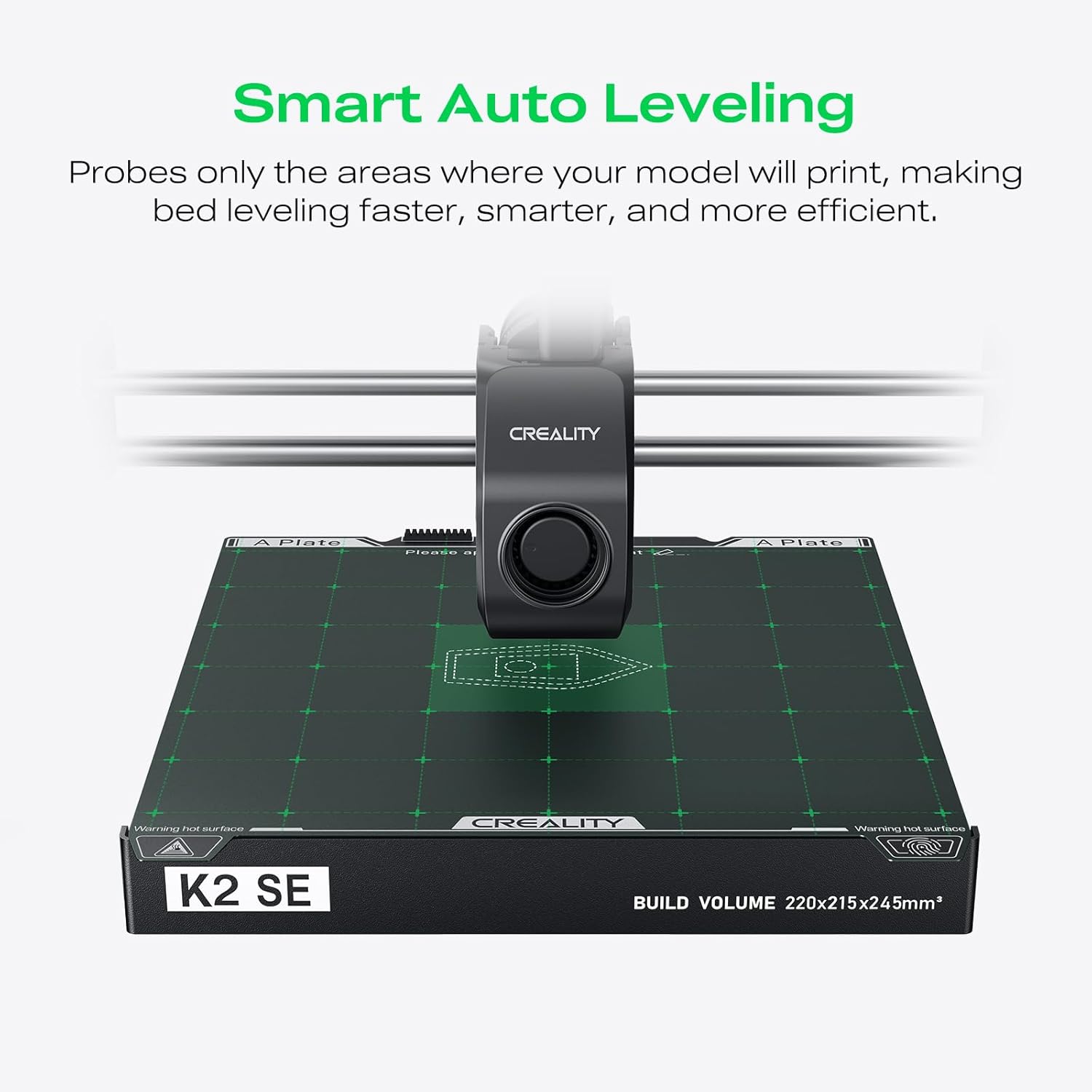 Creality K2 SE 3D Printer, 500mm/s High-Speed Printing, Support Multi Color 3D Printing Needs CFS, Solid Metal Build, Auto Leveling, Direct Drive Extruder, Quick-Swap Nozzle, 220×215×245mm Print Size - Image 7