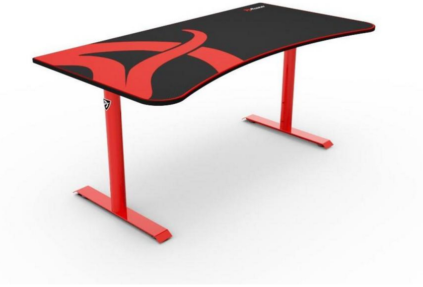 Arozzi Arena curved gaming desk with full mousepad surface