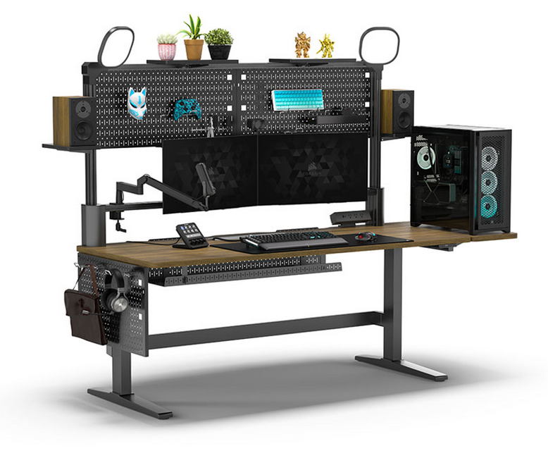 Corsair Platform 6 modular gaming desk with shelving