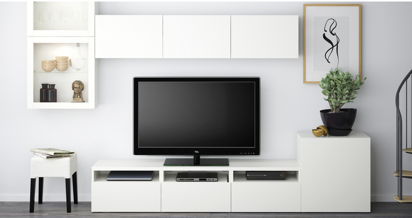 IKEA BESTA modular media console for gaming room